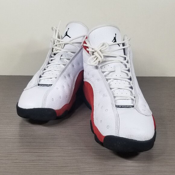 Air Jordan XIII 13 OG Shoes, White/Team Red/Black 414571-122, Mens Size 10 / 44 - Picture 4 of 12